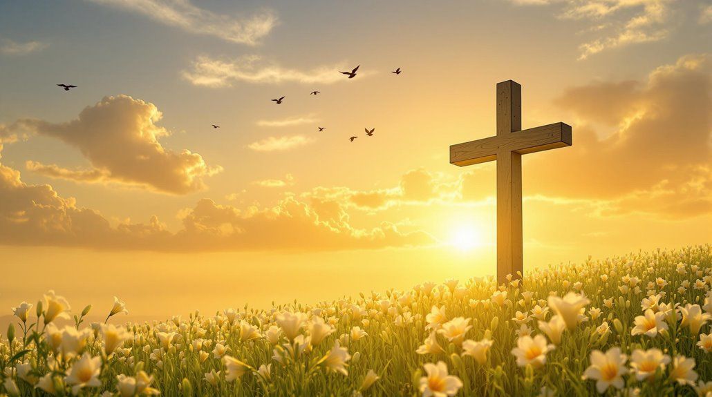 Church interior with stained glass