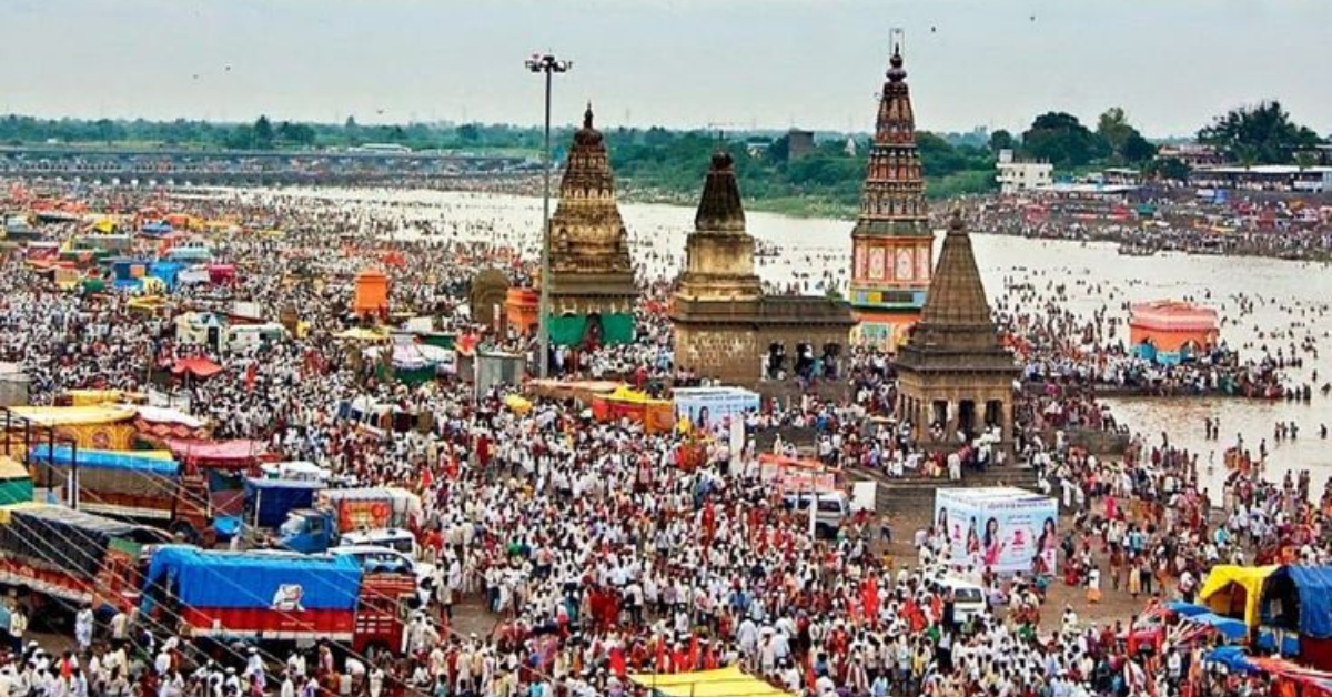 Chandrabhaga River during Ashadhi Wari with devotees